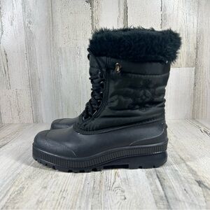 Sorel Vintage Kaufman Black Lace Up Winter Snow Lace Up Boots #1213